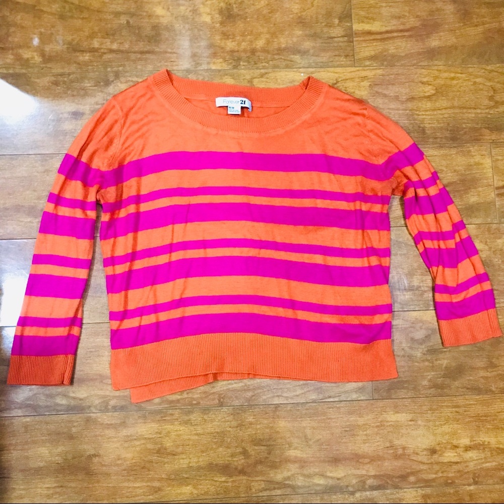 Forever 21 Pink & Orange sweater shirt